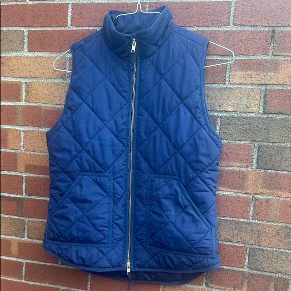 J.Crew Quilted Puffer Vest – Navy Blue – Size Small - Picture 3 of 4